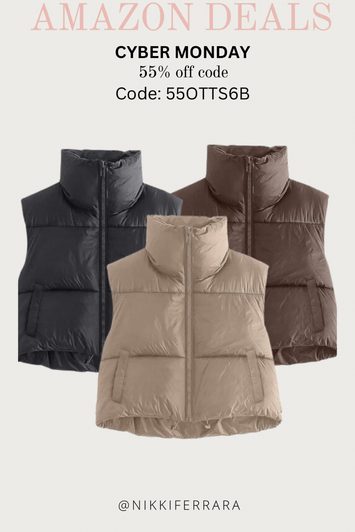 AMAZON CYBERMONDAY 🖤 THE BEST CROPPED PUFFER VEST 45% off

Black Friday, Amazon Black Friday, cropped vest, vest, Amazon cropped vest, beige vest, puffer vest, cropped puffer vest, joggers, loungewear Amazon gift guide, gift guide for her, gifts for her, gifts for friends, gifts for mom, Pink puffer vest, puffer vest, puffer jacket, winter jacket, hostess gift, bag, cross body bag, toddler outfits, toddler 2 piece sets, two piece sets, Amazon two pieces sets, Loungewear,  2 piece sets, women’s two piece sets, play kitchen, play house, kids playhouse, bounce house, rainbow bounce house, aesthetic kids toys, aesthetic toys, wine glasses, colored wine glasses, slippers, platform slippers 

#LTKGiftGuide #LTKCyberWeek #LTKHoliday