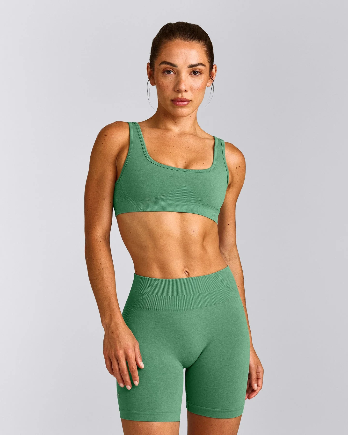 EffortlessLift\u2122 Seamless Square Neck Sports Bra New Branding 
 Frosted Emerald | Oner Active (UK / US)