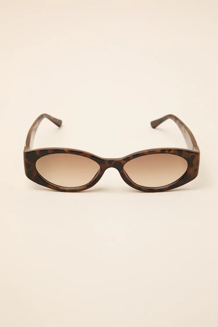 Simone Brown Tortoiseshell Cat-Eye Sunglasses | Lulus