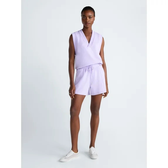 Scoop Women's Scubaknit Sleeveless Deep V-Neck Top, Sizes XS-XXL | Walmart (US)