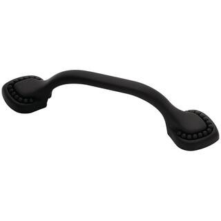 Liberty Double Beaded 3 in. (76 mm) Matte Black Cabinet Drawer Bar Pull PBF809Y-FB-C - The Home D... | The Home Depot