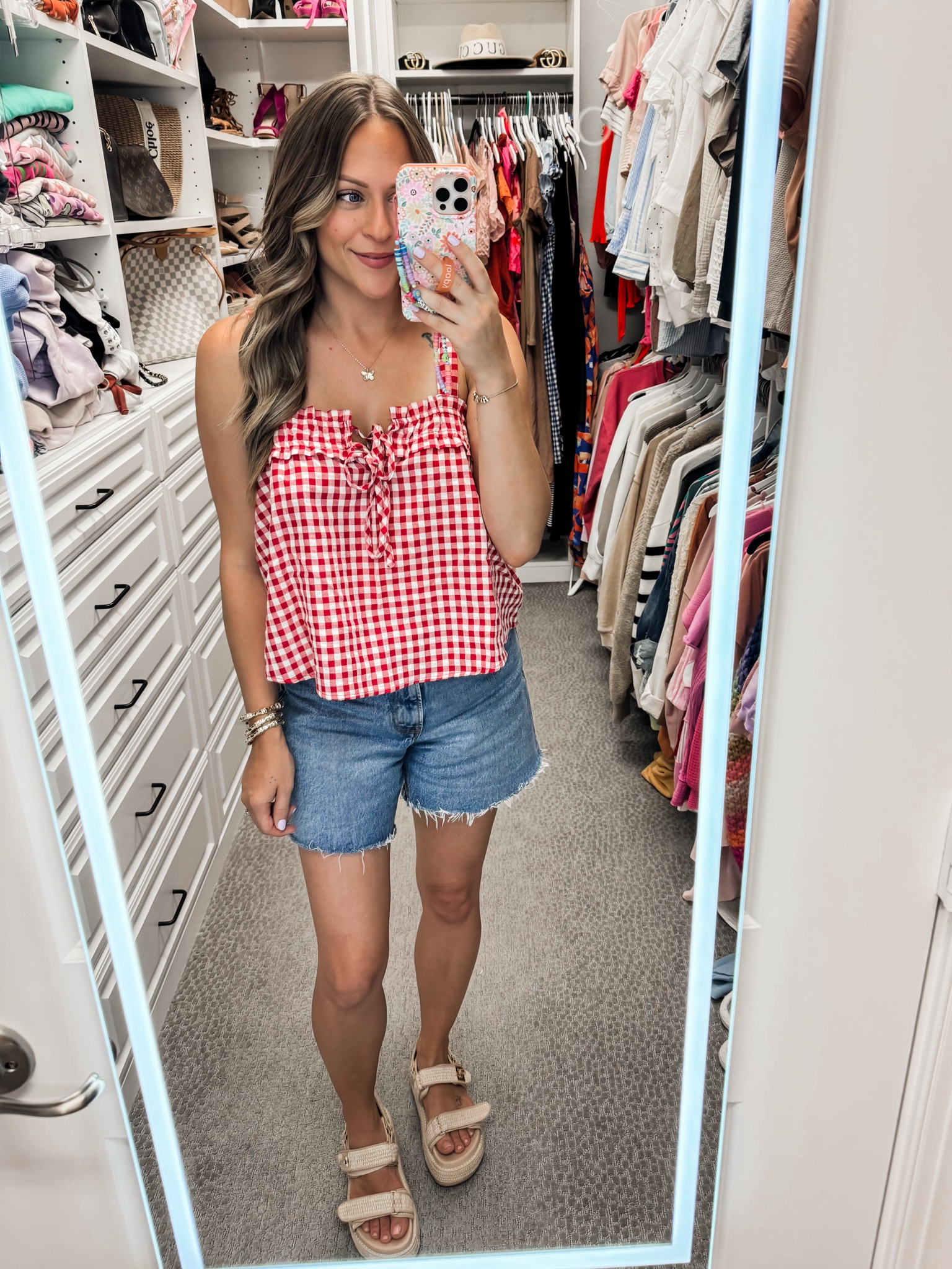 Free people inspired top & forth of July outfit  // wearing size small // other colors available 

#LTKSummerSales #LTKStyleTip #LTKSeasonal