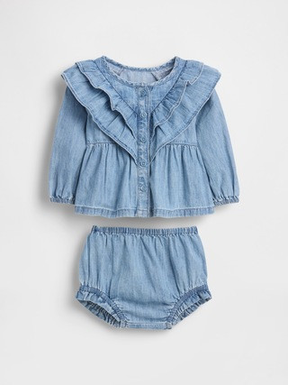 Baby Ruffle Denim Outfit Set | Gap (US)
