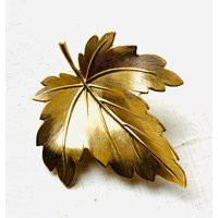 Leaf Brooch Gold Plated Vintage Brooches Pin Clip Jewellery Maple Leaf | Etsy (UK)