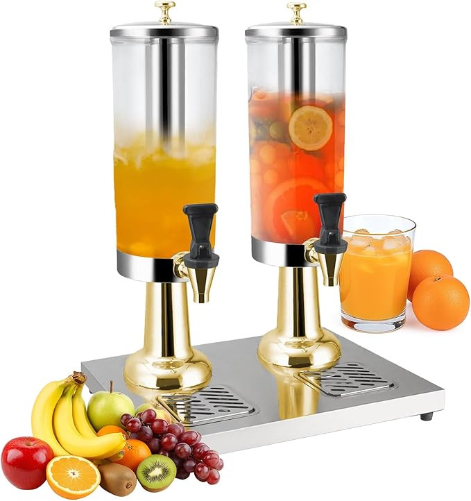 Hot and Cold Beverage Dispenser with Stand, 1.58 Gallon All-in-One Commercial Drink Dispenser wit... | Amazon (US)