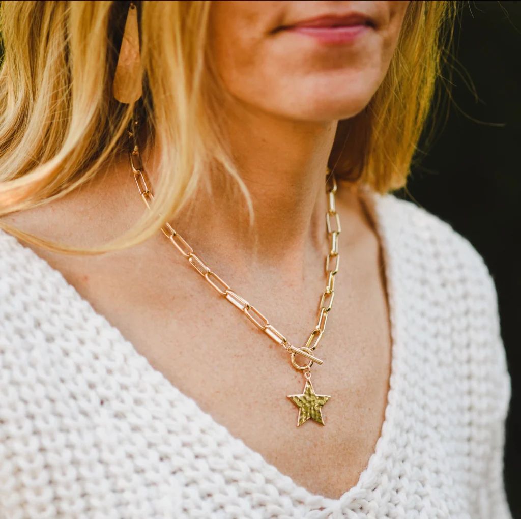 Star Hammered Necklace | Erin McDermott Jewelry
