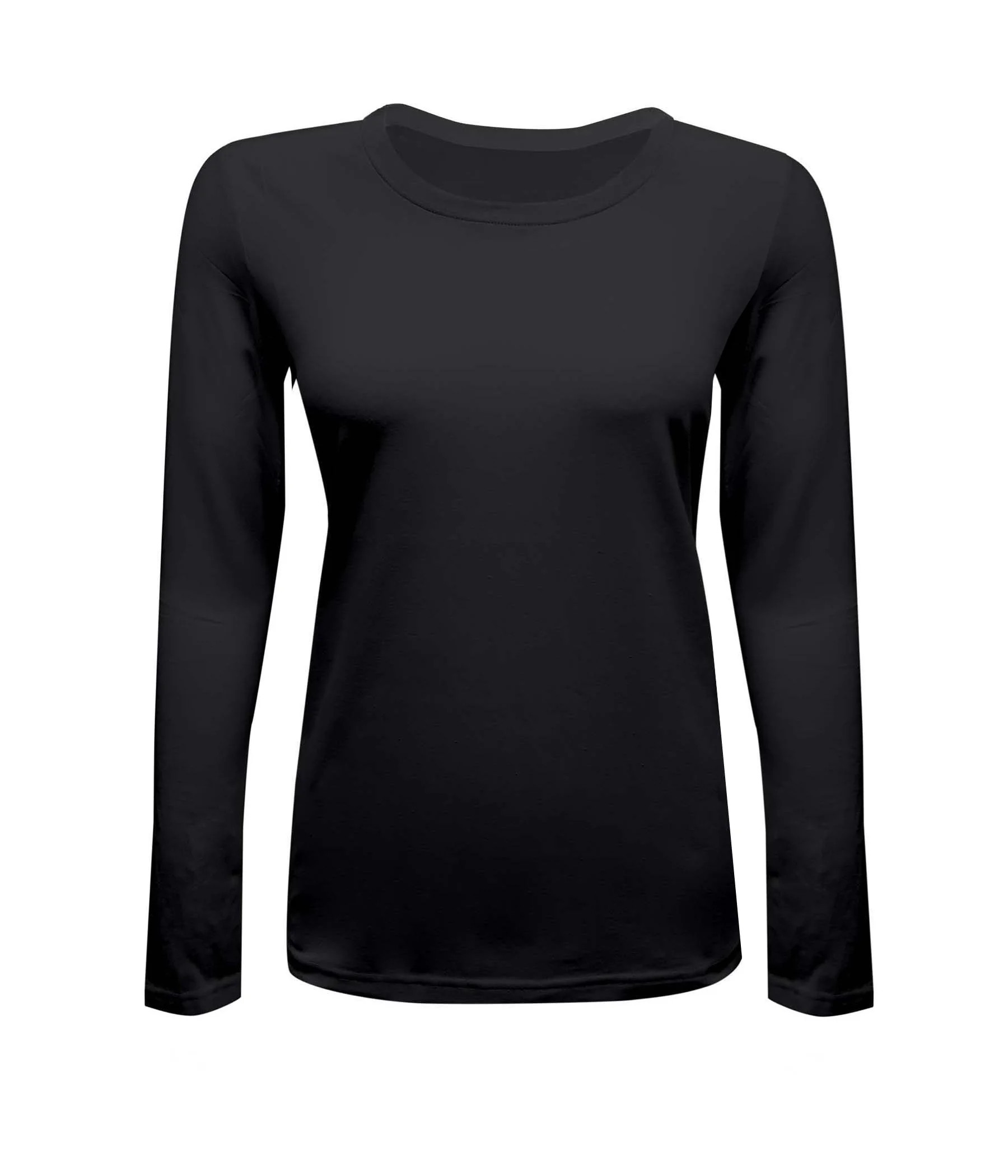 WOMENS LONG SLEEVE T SHIRT WITH SUPER-SOFT STRETCH FABRIC | Walmart (US)