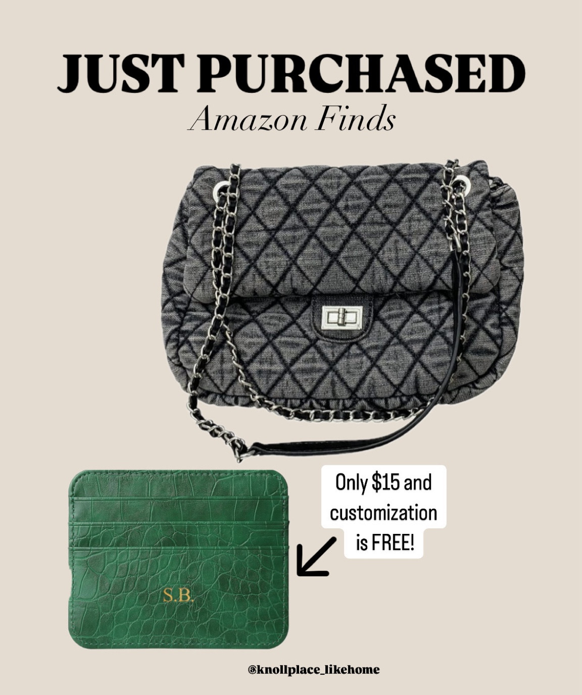 Recent Amazon Purchases!

Bag
Purse
Chanel Inspired 
Fall Accessories 

#LTKItBag #LTKFindsUnder50 #LTKStyleTip