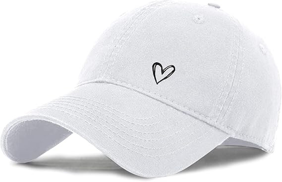 Vintage Heart Embroidered Baseball Cap Distressed Adjustable Hat for Women Low Profile Dad Hats U... | Amazon (US)