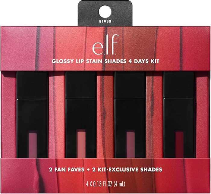 e.l.f. Glossy Lip Stain Shades 4 Days Kit | Amazon (US)