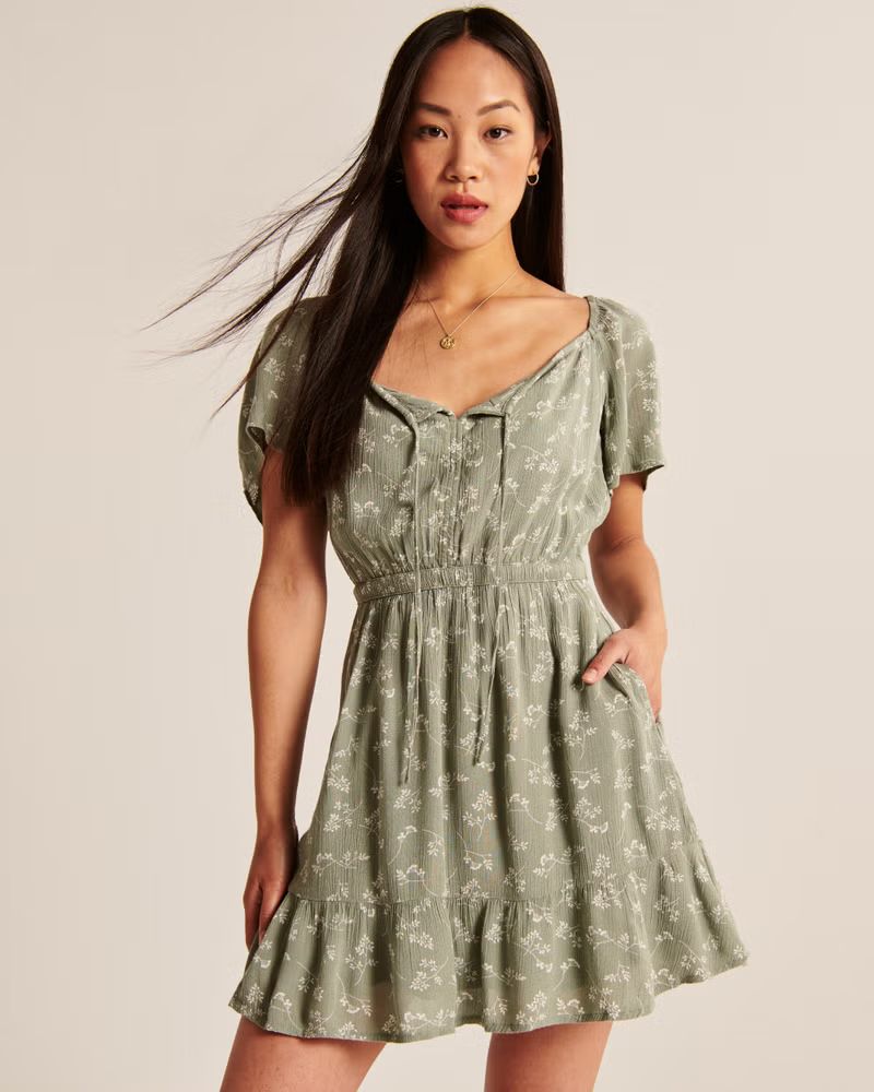 Easy Waist Mini Dress | Abercrombie & Fitch (US)