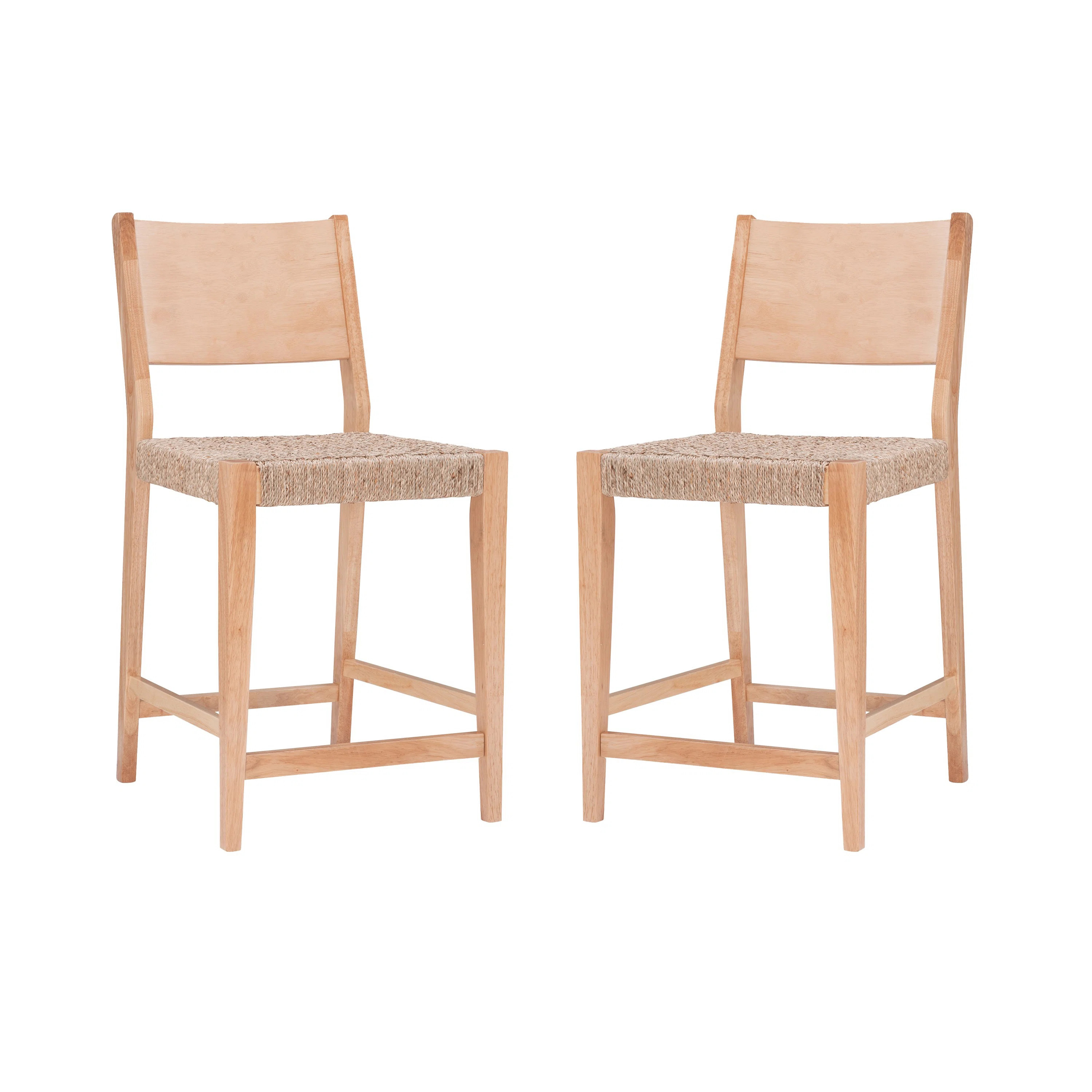 Aniek Solid Wood Counter Stool (Set of 2) | Wayfair North America