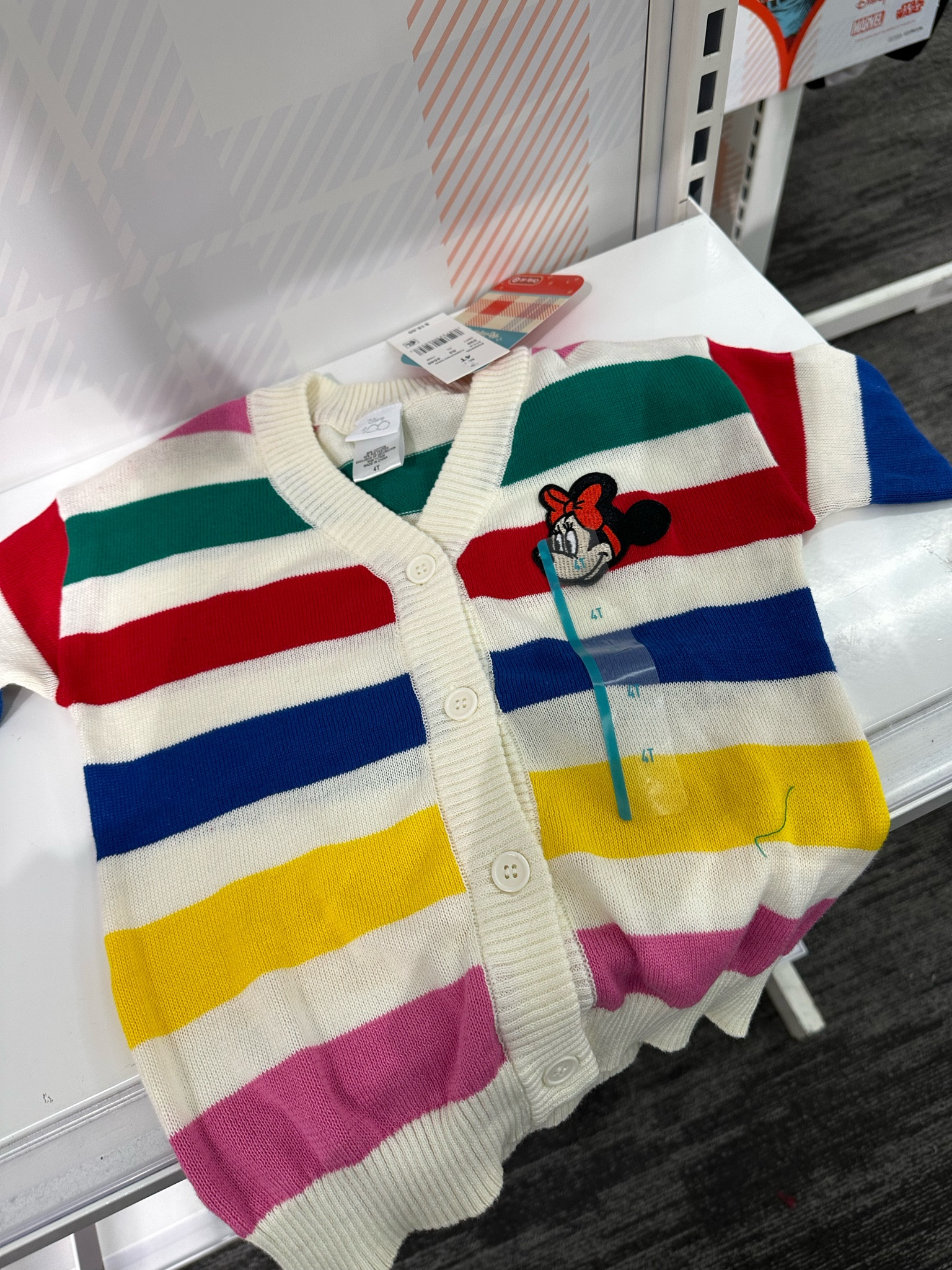 This Minnie toddler cardigan has an embroidered Minnie patch and is on sale for $12! The adult version features a Mickey embroidered on the striped cardigan. 

#LTKCyberWeek #LTKHoliday #LTKGiftGuide
