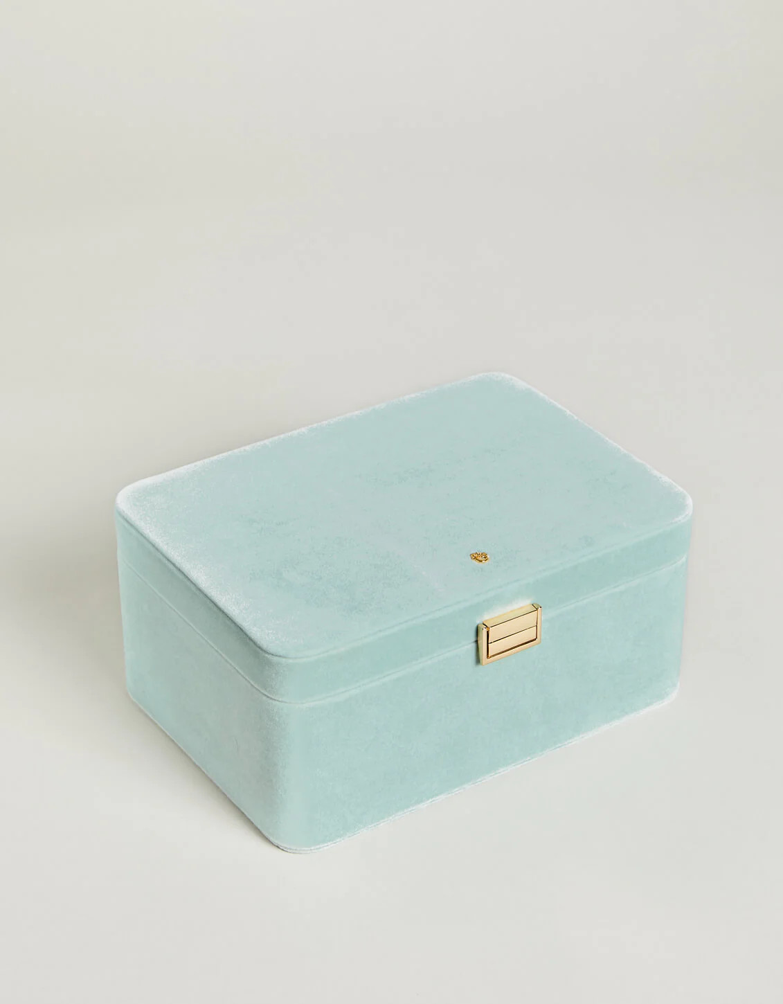 Medium Desktop Jewelry Case Sea Foam Velvet | Spartina 449