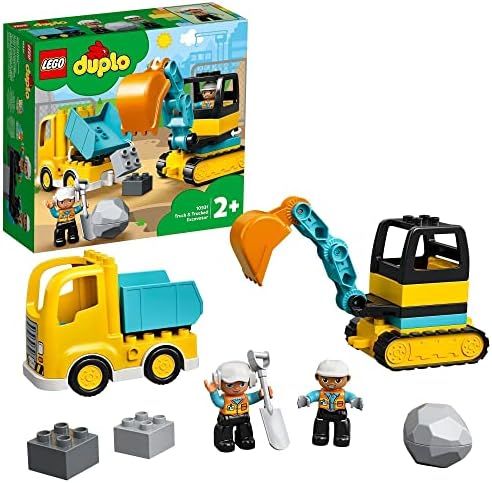 LEGO 10931 DUPLO Town Truck & Tracked Excavator Construction Vehicle Toy for Toddlers 2+ Years Ol... | Amazon (UK)