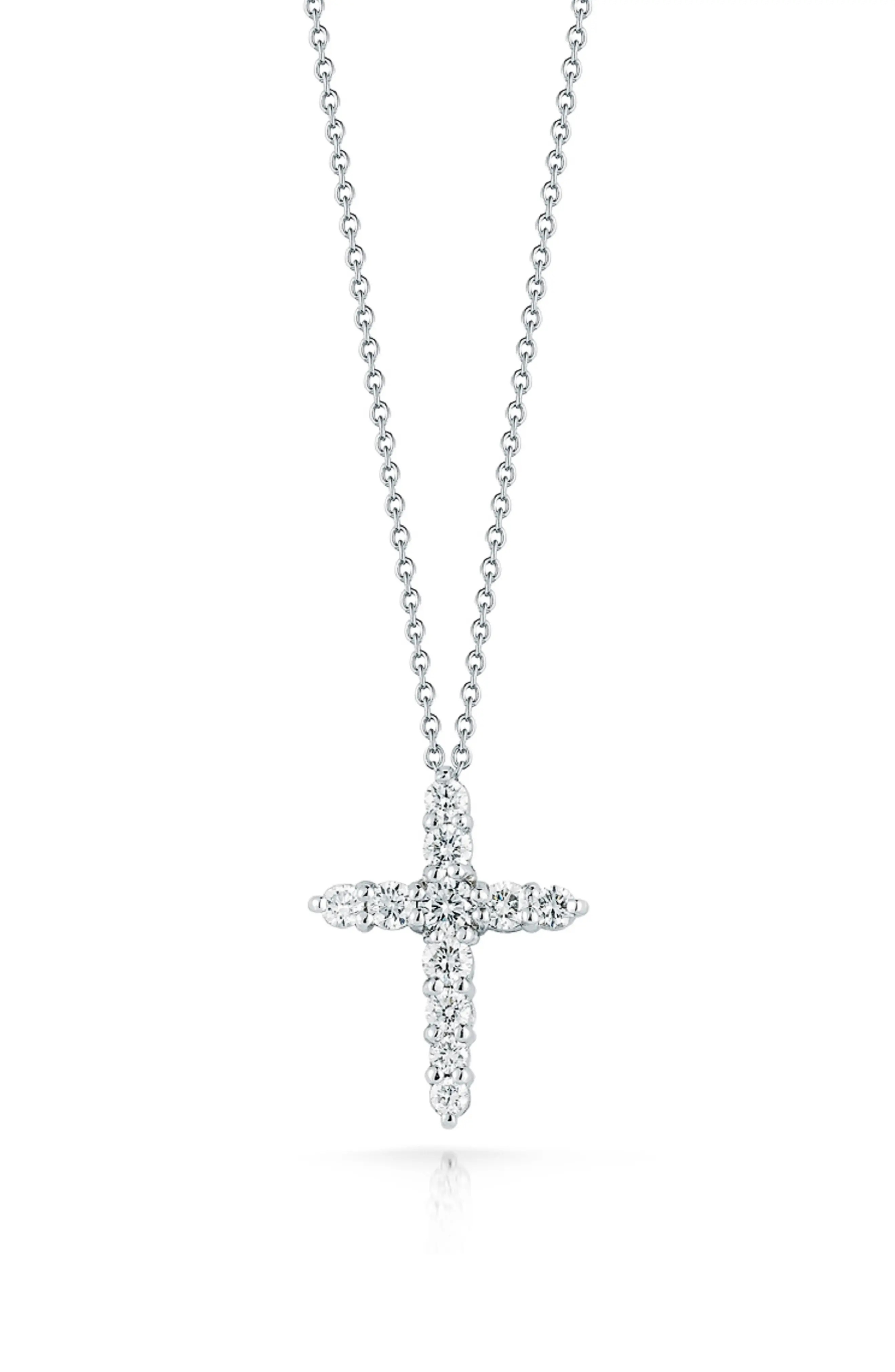 Tiny Treasures Diamond Cross Pendant Necklace (Women) | Nordstrom | Nordstrom