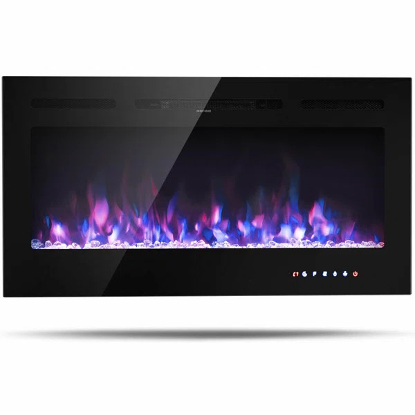 Adanac Wall Mounted Electric Fireplace Insert | Wayfair North America