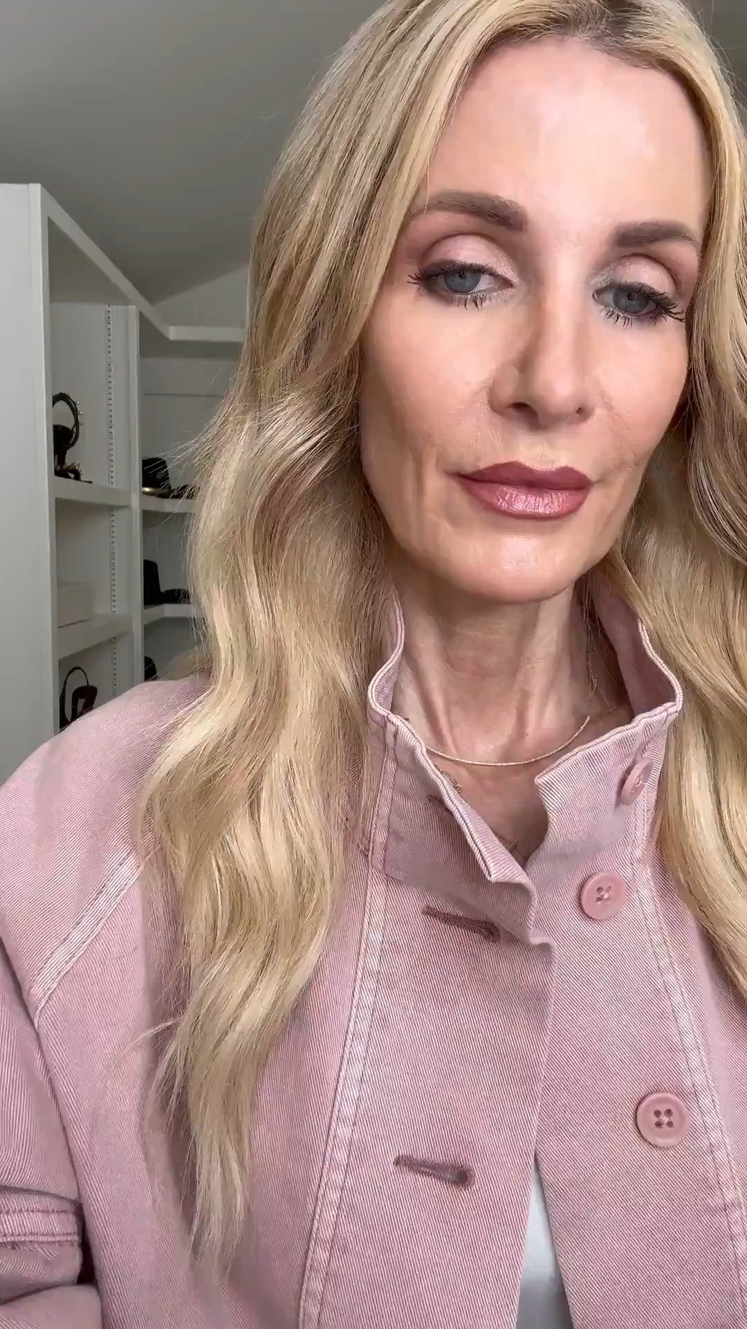 Easy summer style, but make it chic 💗 This pink utility jacket is the perfect lightweight layer for cooler mornings and nights, and paired with these high-waisted Mother jeans… it’s such a flattering combo. The ankle length is just right for showing off your favorite heels (always a yes from me). Speaking of—these heels are hands-down my most worn pair every spring and summer. They’re under $100, but truly look so much more expensive. So good. Fit details: wearing an XS in the jacket and 24 in the jeans—both run true to size. 

#LTKOver40#LTKOver40 

 

#LTKgrwm #LTKootd