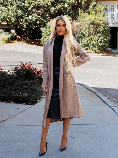 Mango Oversized Knit Coat 30% off!! * in XS. Tan coatigan Nordstrom sale. 
Fall Outfits | Winter Outfits | Neutrals | Holiday Outfit 
#HollyJoAnneW

#LTKsalealert #LTKfindsunder100 #LTKstyletip