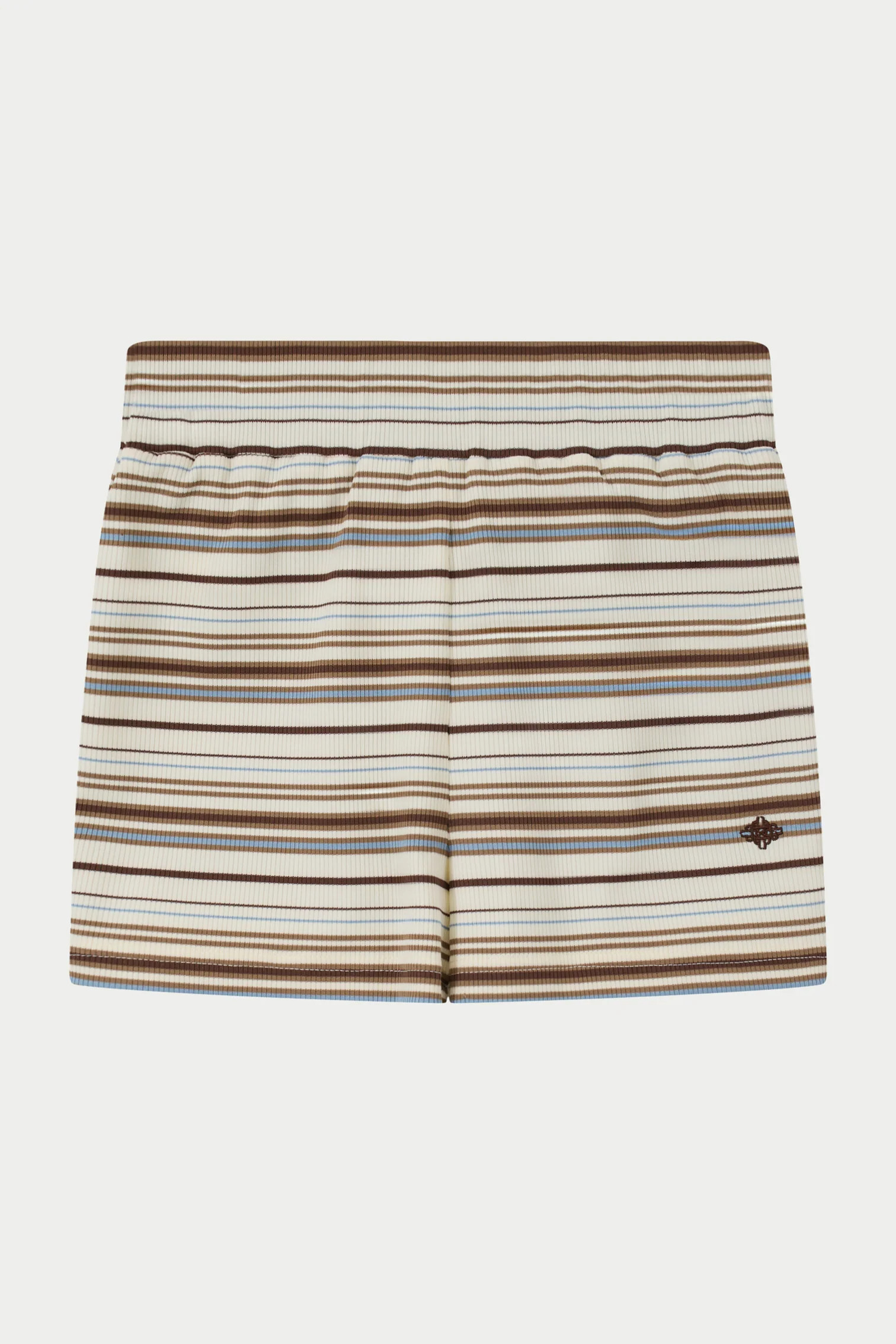 STRIPE MINI SHORTS - BEIGE | The Couture Club
