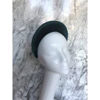 Dark Green Velvet Headband Double Padded Domed Halo Aliceband Hair Band 4 cms Wide Matador Spanish S | Etsy (UK)