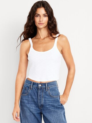 Cropped Pointelle Cami Top | Old Navy (US)