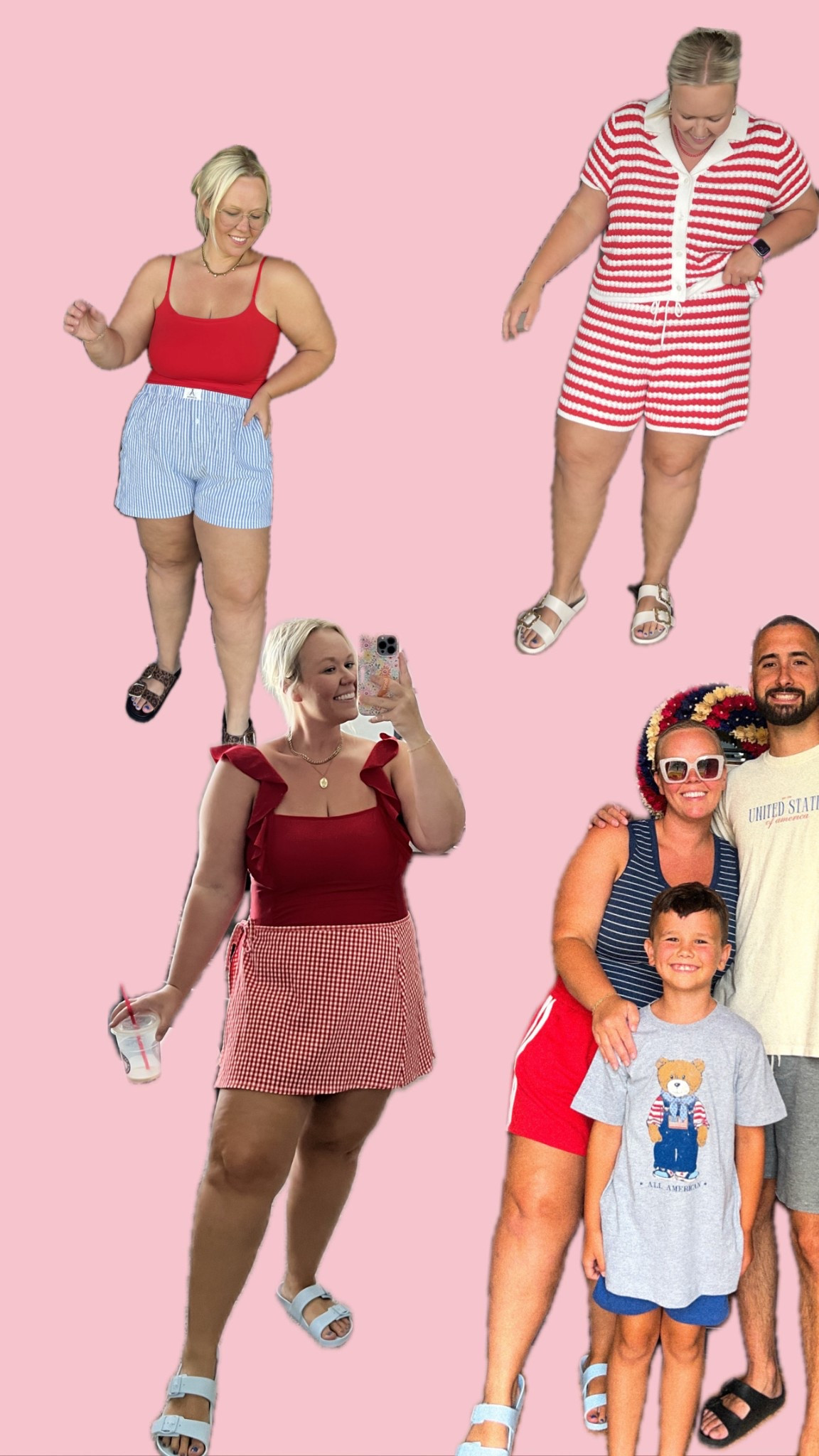 Red and blue fits - summer time fits #curvy #summer 