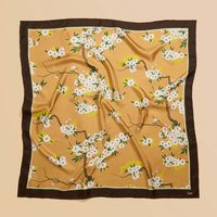 Olivia von Halle | Dunaway Carmena Yellow Blossom Scarf in Silk Twill | Women | Yellow | Olivia von Halle