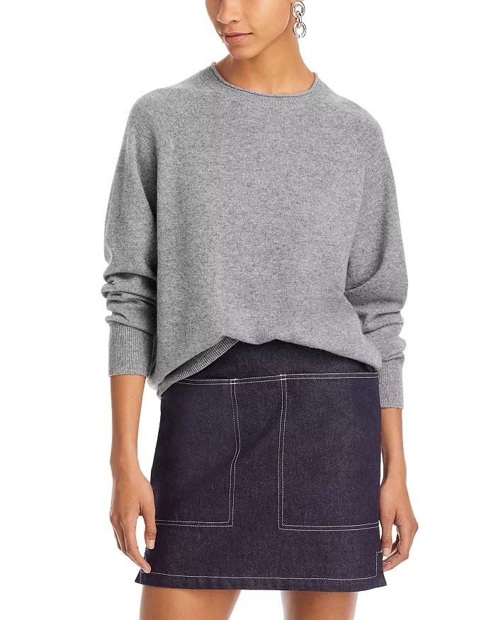 Rolled Edge Crewneck Cashmere Sweater - 100% Exclusive | Bloomingdale's (US)