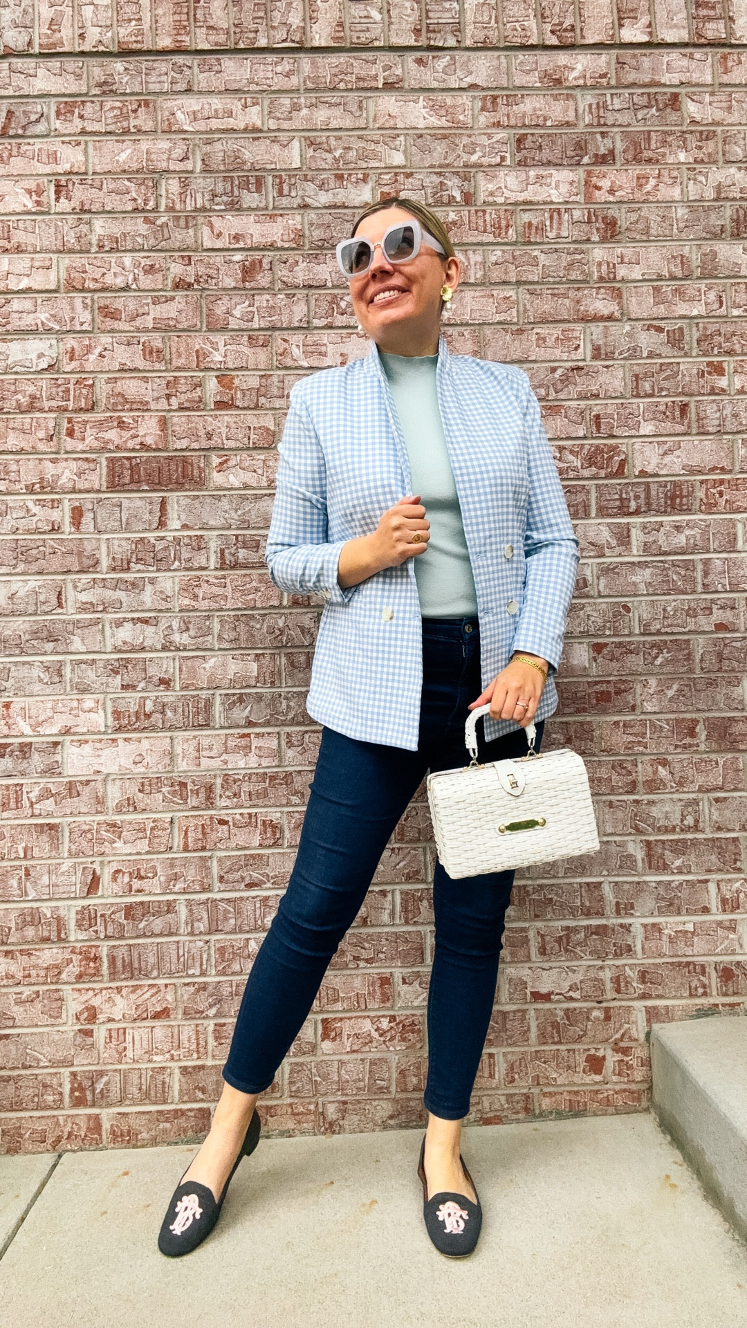 Look 4 - The Coco Cabana
A curated capsule series

This outfit was built around the cutest blazer (that I actually rented!) 🤍 I’m a huge fan of renting blazers and outerwear because they instantly change up a look and make a statement - but they can also take up so much space in your closet. So rental opens up an endless rotation of options. 

With temps starting to cool off, now’s the perfect time to give rental a try an especially if you live somewhere warm but plan to travel somewhere chilly. ❄️ You can usually rent a much higher-end piece for less than the cost of buying something you’ll only wear a few times.

I’ll leave a discount link below if you want to twin with me in this blazer and explore some of my favorite rental finds. Link for Armoire below or in my IG bio.

This look is part of my Coco Cabana capsule - a two-week collection inspired by feminine, classic, and playfully preppy styling in black, white, and vibrant pops of color. 

Blazer - J. McLaughlin 
Jeans - Express (similar linked)
Bag - Vintage (similar linked)
Ring & Bracelet - Rocksbox (similar linked)
Loafers - Tory Burch (similar linked)
Sweater - Ann Taylor (similar linked)
Earrings - Dareth Colburn (linked)
Sunglasses - Francesca’s 

Try Armoire rental and get $$$ off (varies by plan selection) with my link! https://www.armoire.style/refer/katbondstyle

#LTKStyleTip 

#LTKSeasonal #LTKSaleAlert