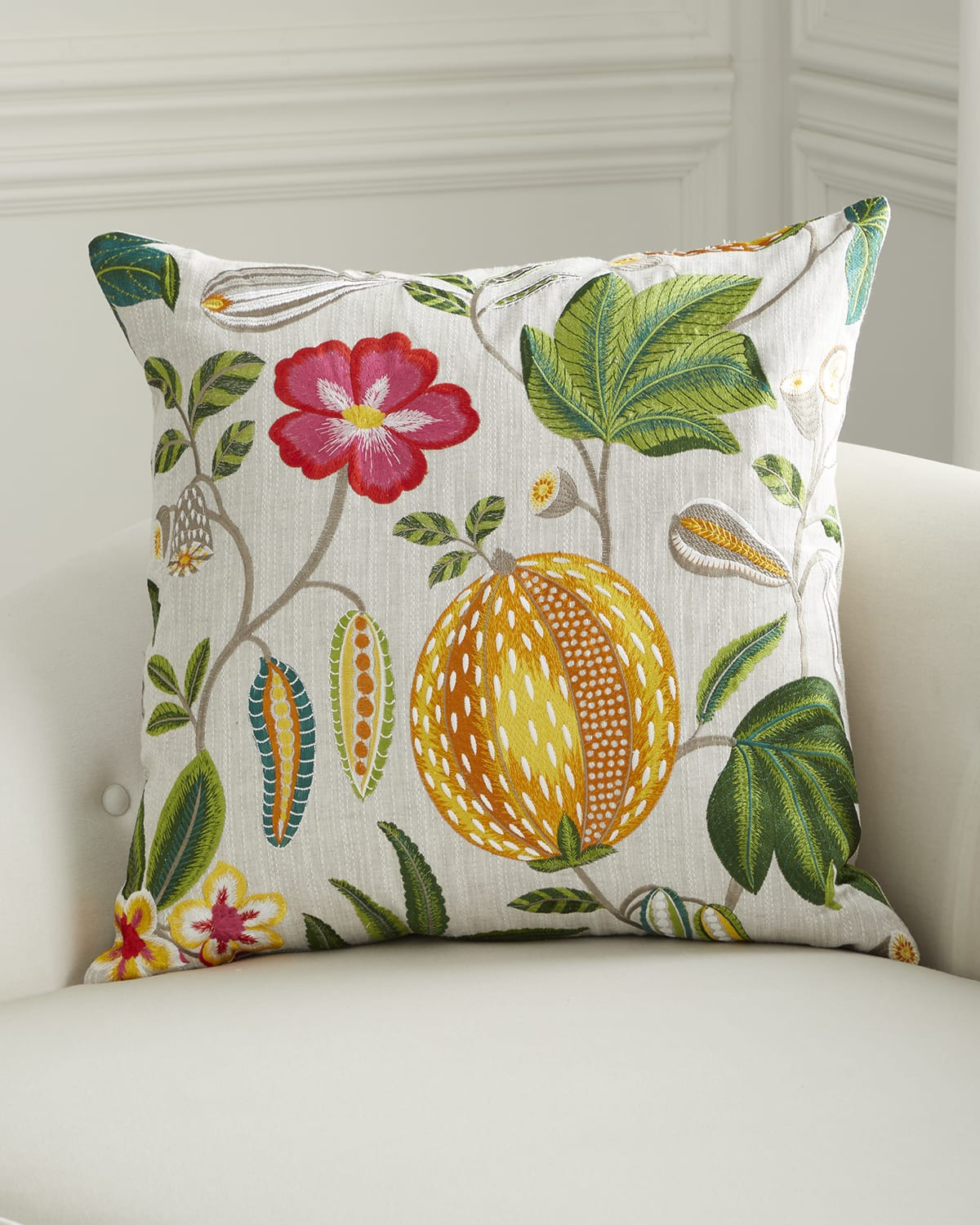 Rankin Embroidered Pillow | Neiman Marcus
