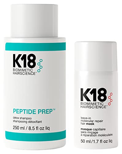 K18 Detox & Repair Bundle - Leave-In Repair Hair Mask, 4-Minute Speed Treatment(50ml) and Color Safe Detox Clarifying Shampoo (8.5oz) to remove build up | Amazon (US)