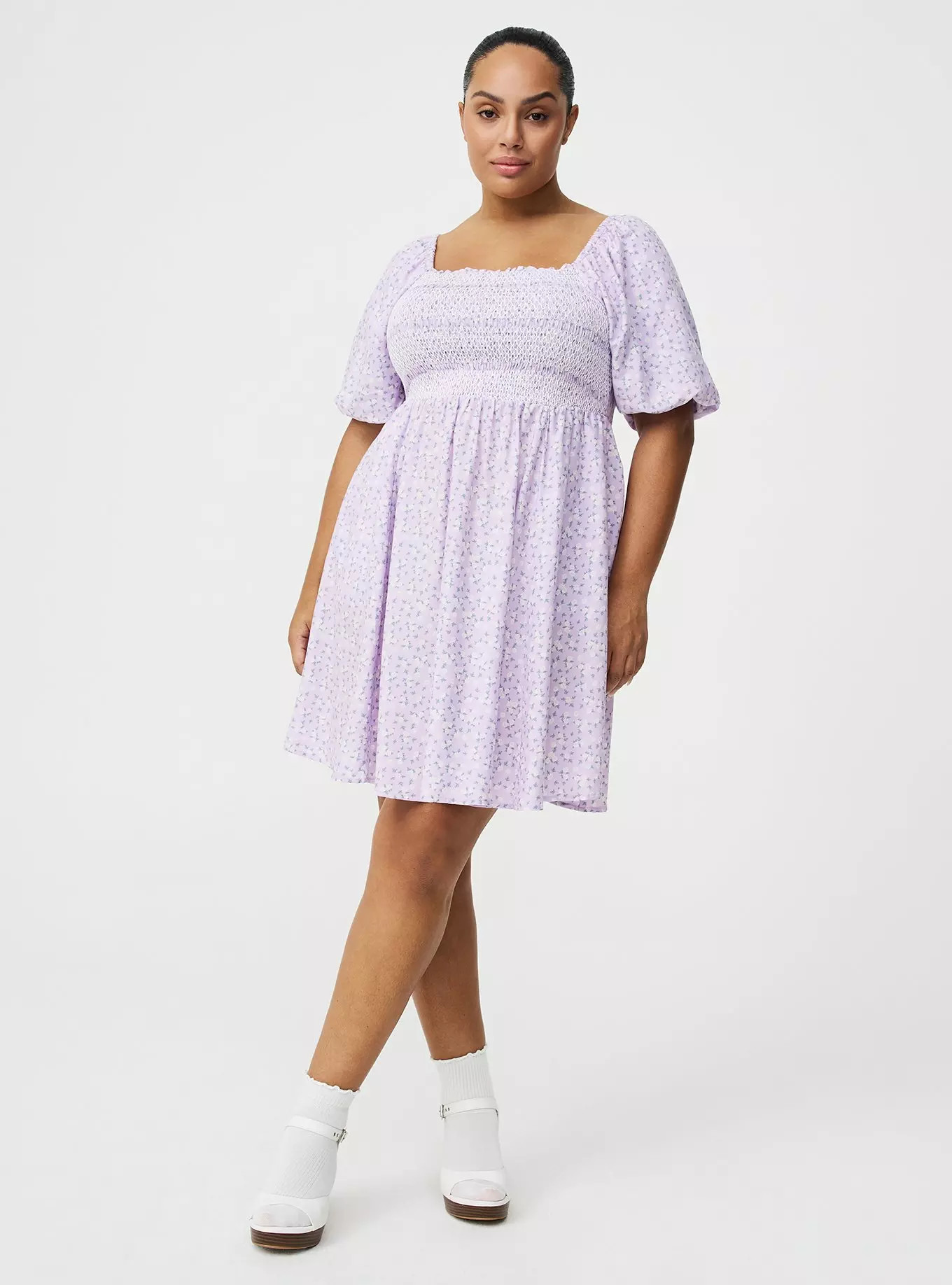 Smocked Bodice Mini Dress | Torrid (US & Canada)
