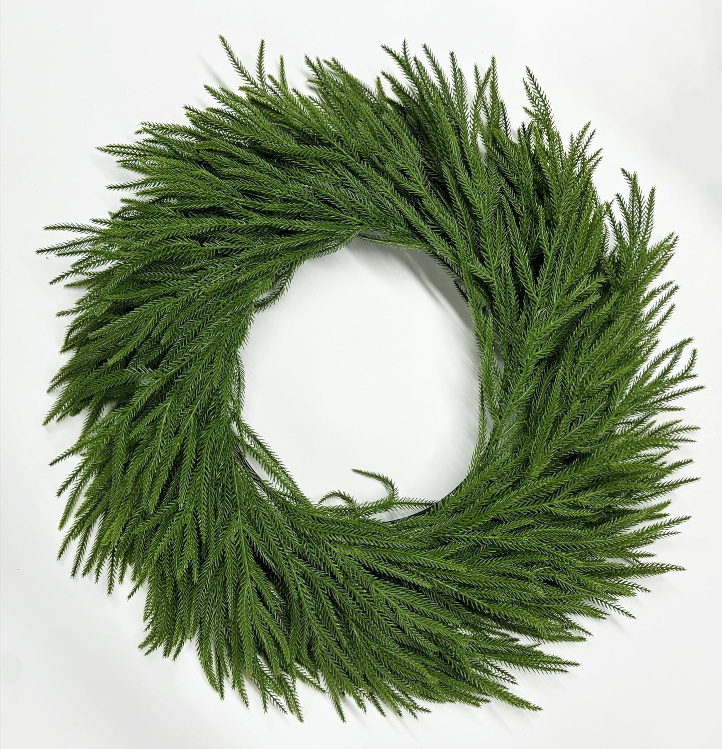 Christmas Wreaths for Front Door 24 Inch Norfolk Pine Wreath for All Seasons Artificial Green Wre... | Amazon (US)