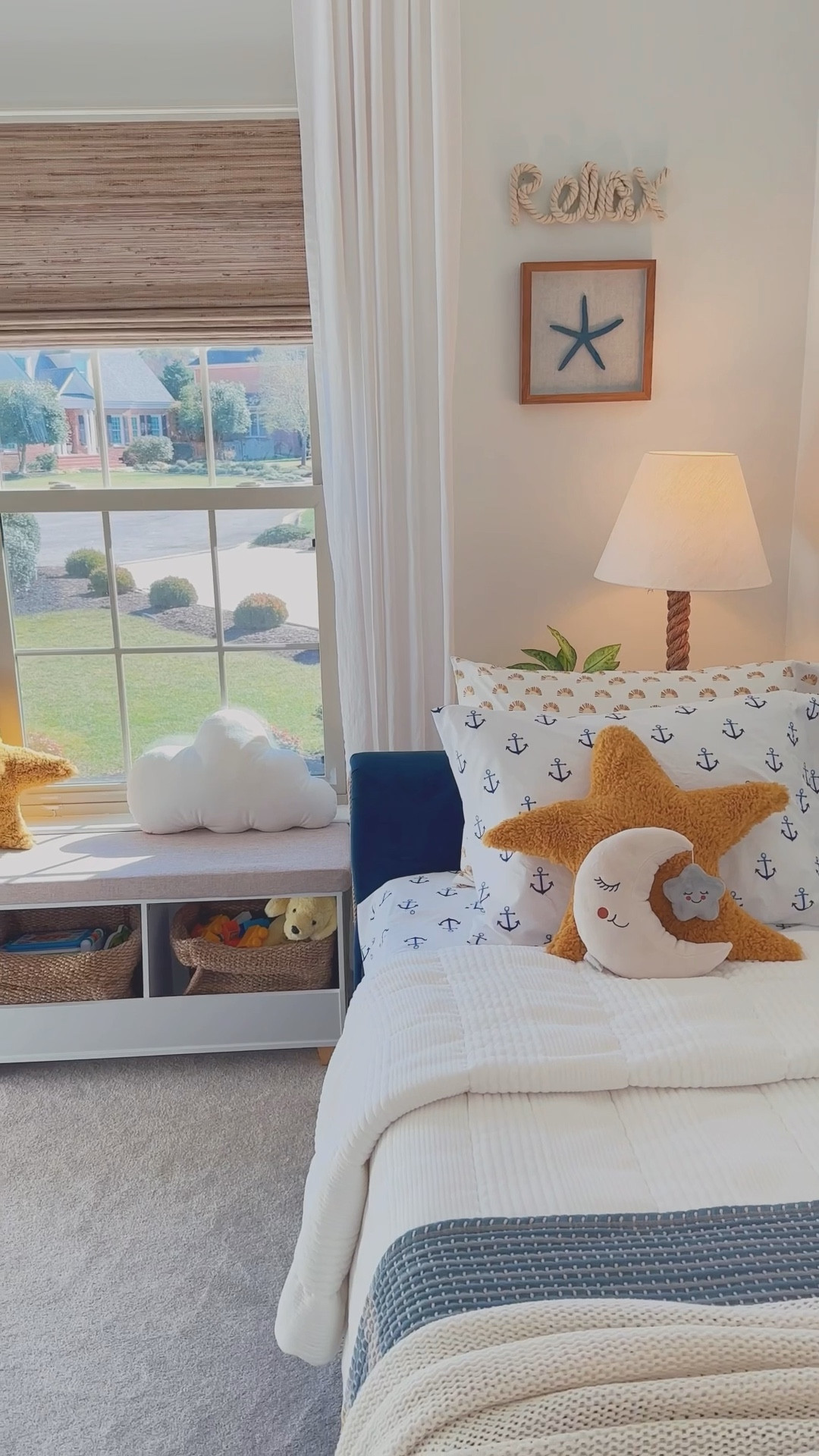 Boys coastal nautical bedroom 
Neutral decor // nursery // bedding // throw pillows // west elm // lamps // beds // decor #ltkfind

#LTKkids #LTKfamily #LTKhome