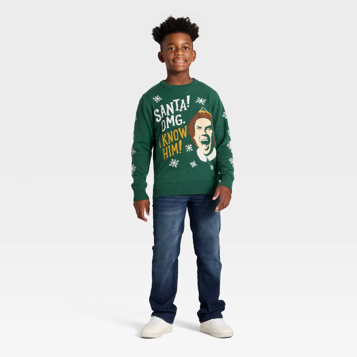 Boys' Buddy the Elf Holiday Knit Sweater - Green | Target