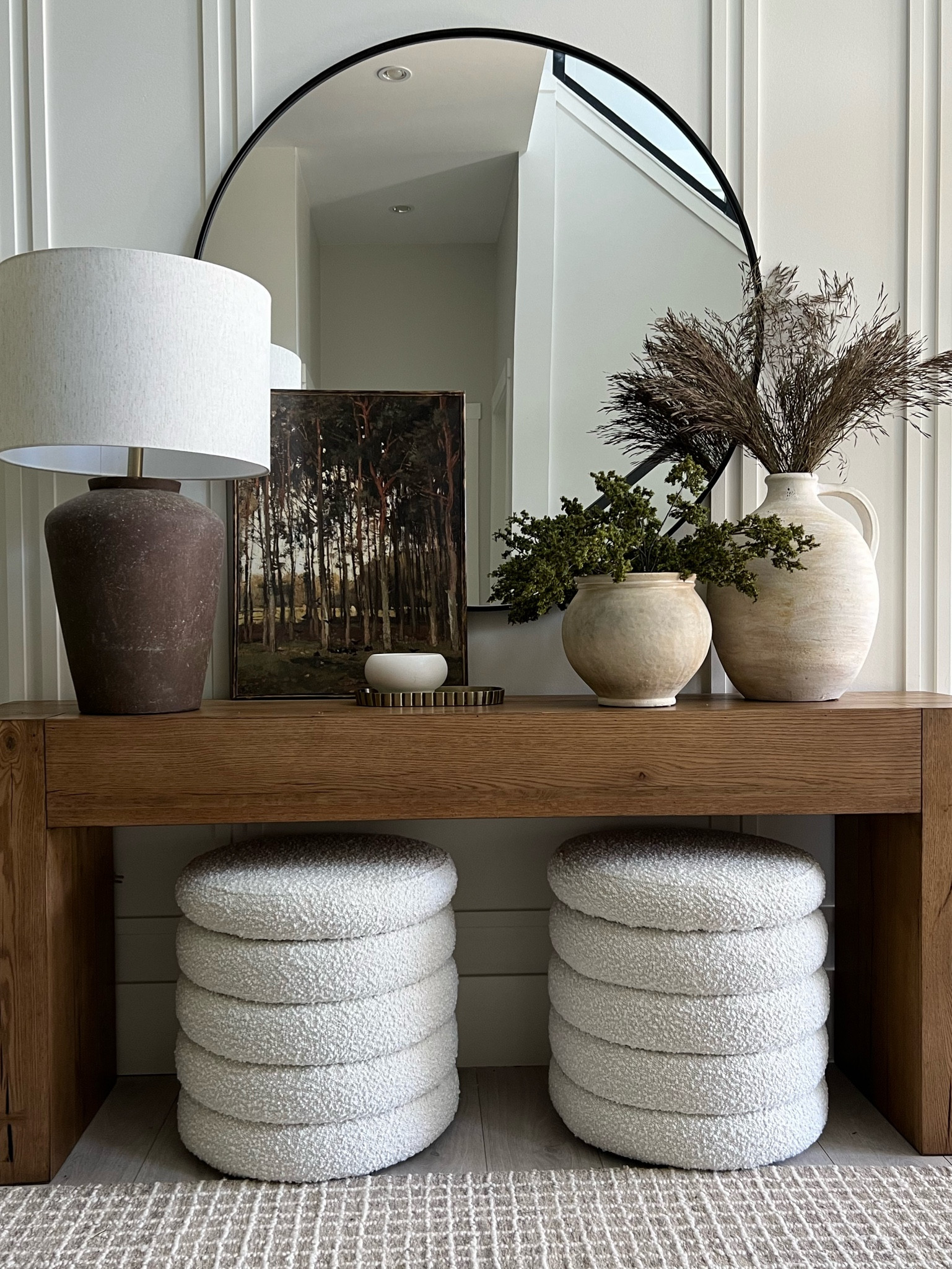 Earthy and organic: neutral Fall styling for the console table. 
I’m so loving the moss stems! Perfect texture! I have 5 in this vase! 


#LTKHome #LTKSeasonal
