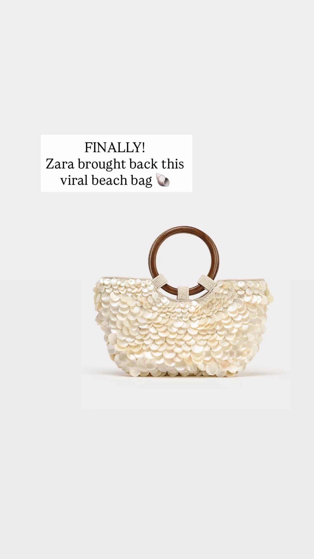 No need to explain but this bag has been sold out for over a year, now it’s back!
Zara bag • beach bag • shell bag • resort wear • vacation outfits • holiday outfit • Zara haul • beach wedding 

#LTKTravel #LTKWedding #LTKSeasonal