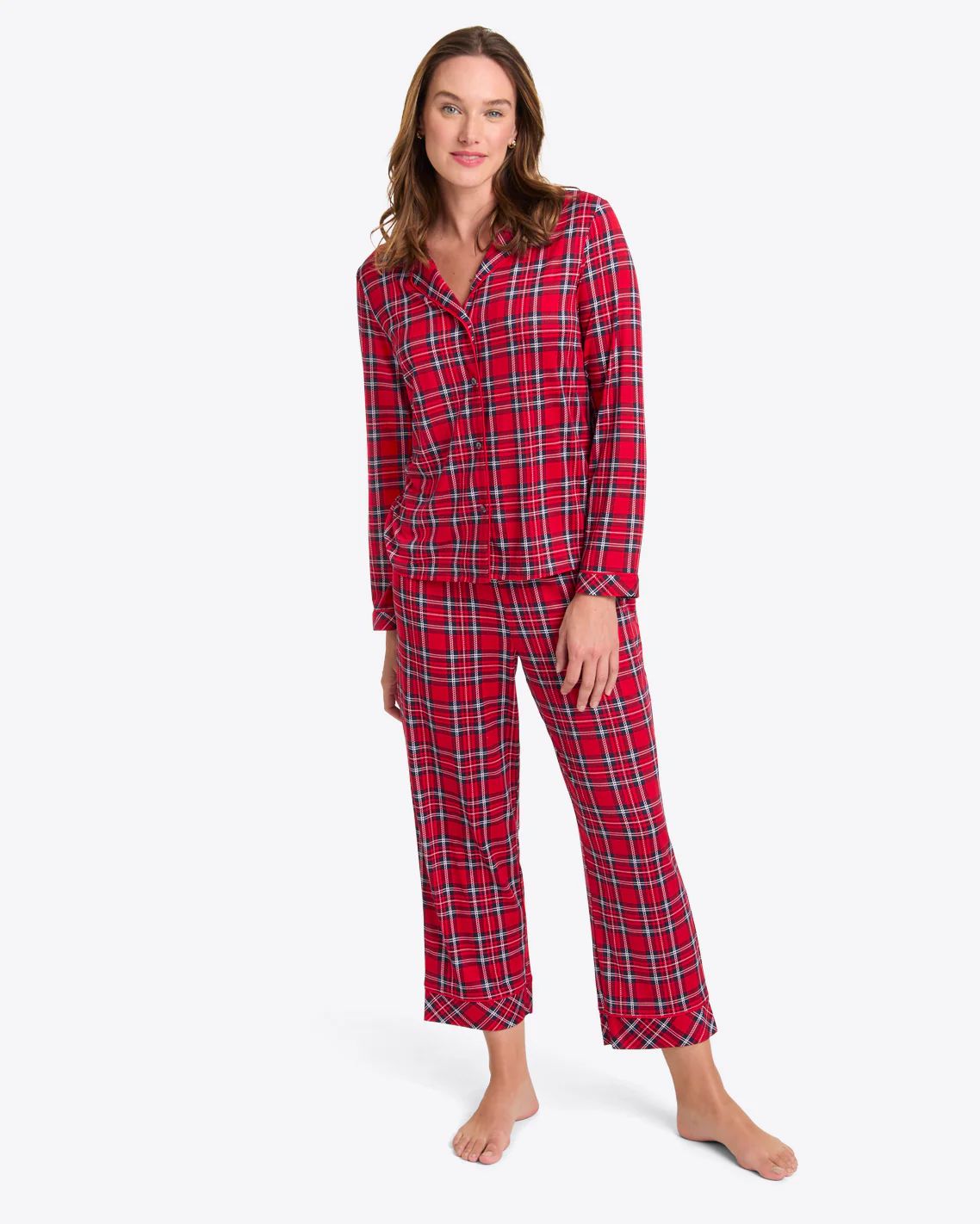 Linda Long Sleeve Pajama Set in Angie Plaid | Draper James (US)