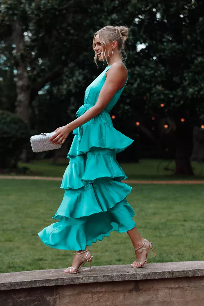 Hilary Pleated Maxi Dress - Pink Floral