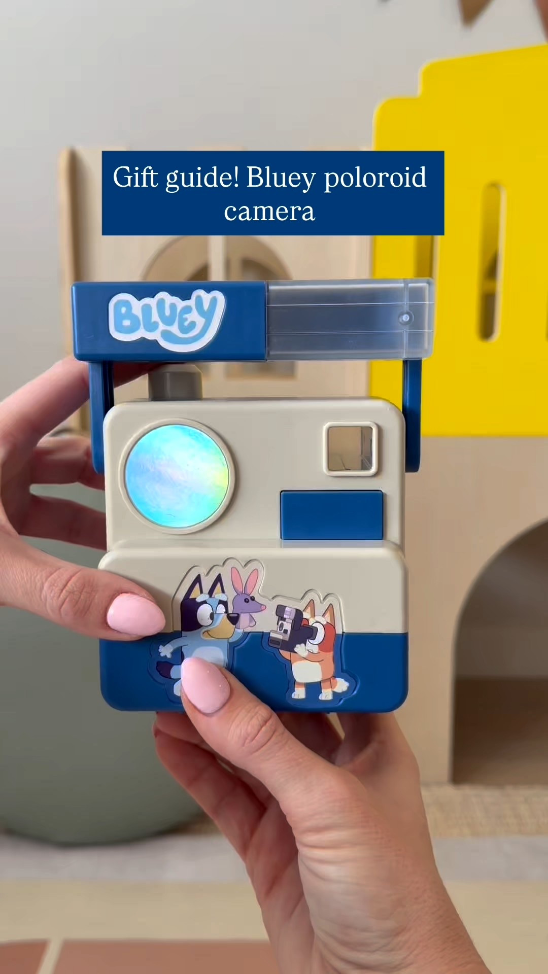 Who else is in the Bluey era? 🥹 My kids’ favorite show, and honestly, we enjoy it too! This Polaroid camera comes with different pictures of their favorite Bluey characters that they can load into the poloroid frames and pretend to take pictures of! 

#toddlertoy #giftguide #toysforkids #amazonfind #playroom

#LTKFamily #LTKBaby #LTKKids