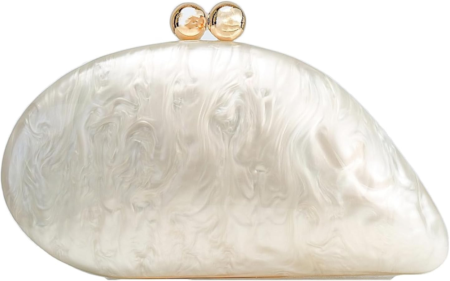 Acrylic Pearl Clutch Purses Women Shell-shaped Evening Handbag Evening Clutch Bag with Chain for ... | Amazon (US)
