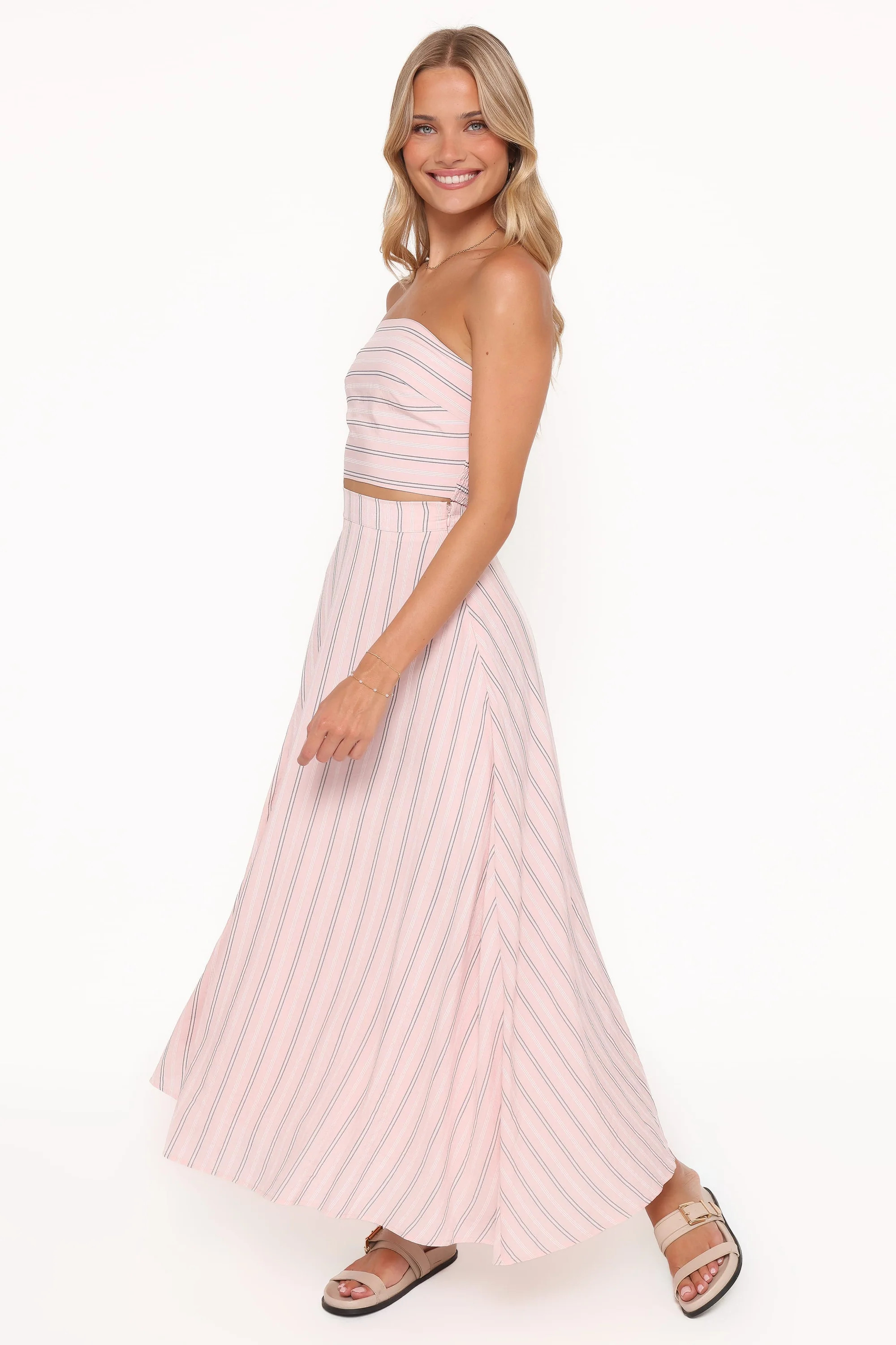 Serafina Two Piece Set - Pink/Blue Stripe | Petal & Pup (US)