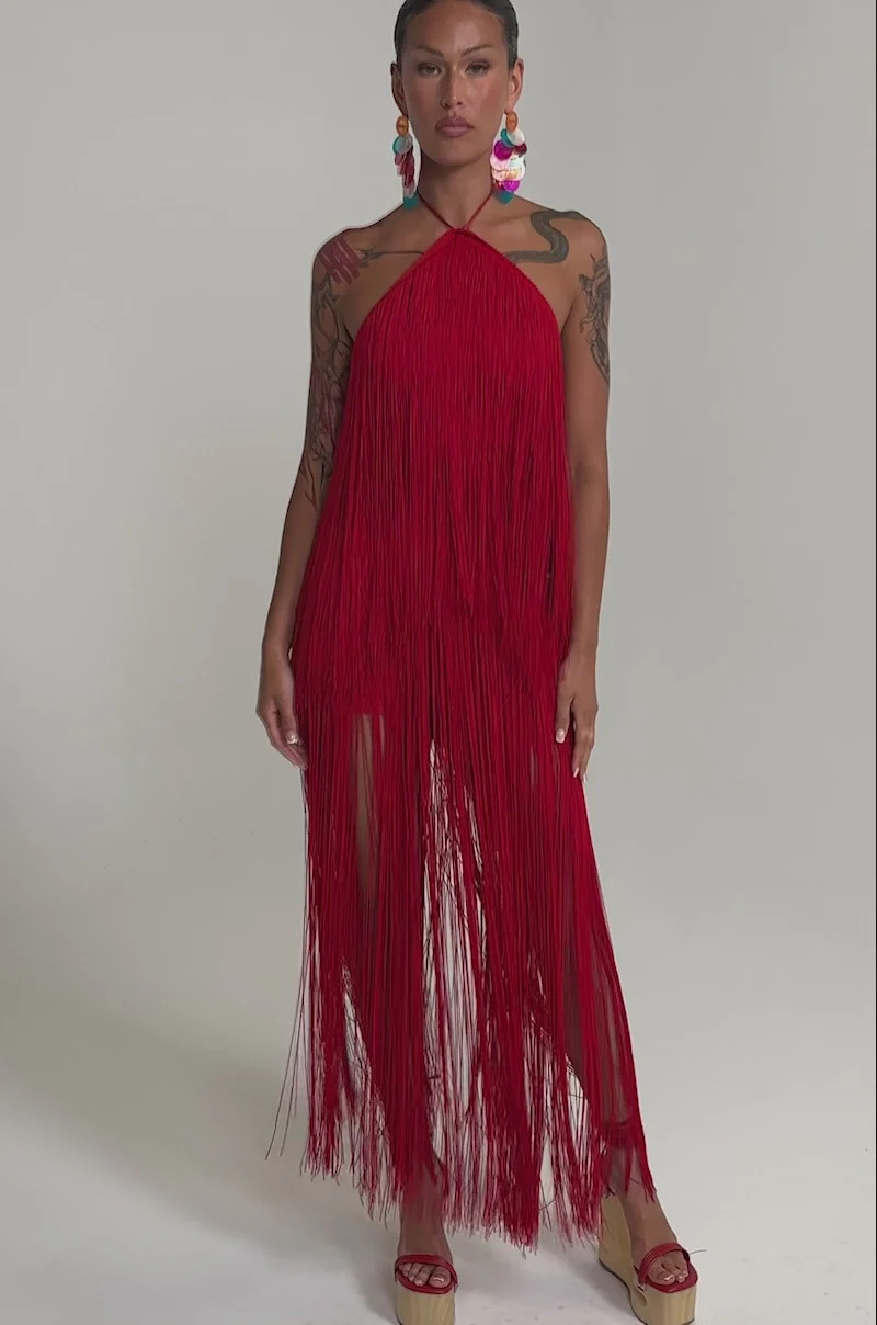 ON THE EDGE FRINGE SKIRT | AKIRA