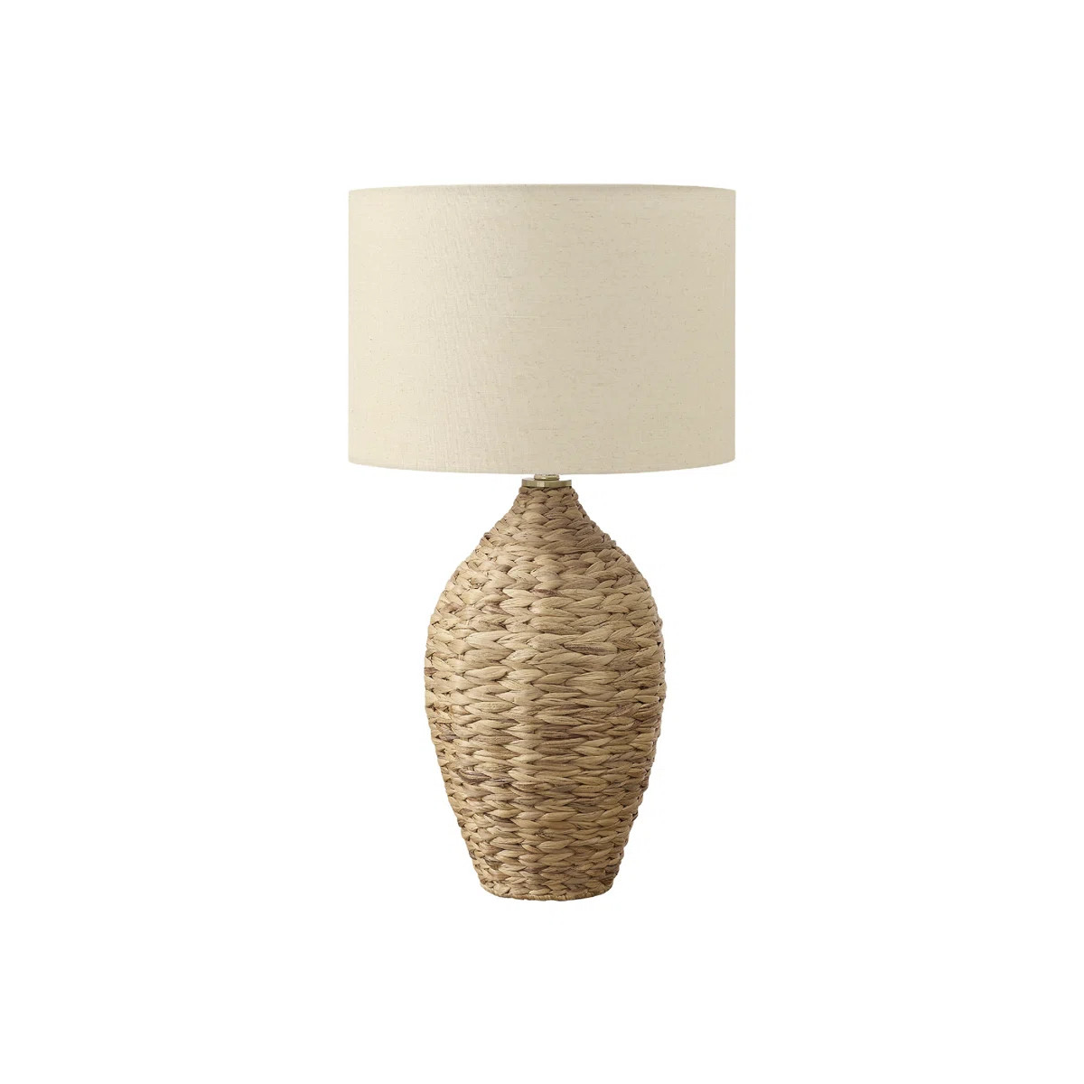Lanny Table Lamp, Natural Woven Rattan Vase-Like Base, Beige | Wayfair North America