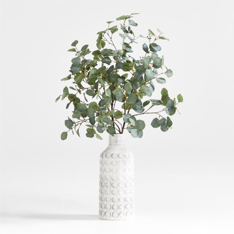 Large Faux Silver Dollar Eucalyptus Stem + Reviews | Crate & Barrel | Crate & Barrel