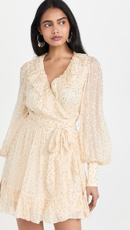 Zimmermann Lurex Wrap Mini Dress | SHOPBOP | Shopbop