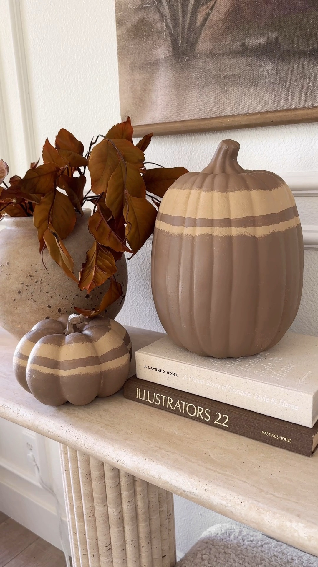 DIY $129 Pottery Barn-inspired pumpkins… but they cost me $10 to make. 🤎🎃

I almost bought pumpkins like these online, then realized I could recreate the same textured, aged, designer look with inexpensive pumpkins and a few supplies I already had.

Pumpkins: $10
Paint: leftover from another project

The result honestly looks SO much more expensive — and they’re the perfect way to get that high-end, collected fall look without the designer price tag.

Comment “PUMPKIN” and I’ll send you everything I used to recreate them, including the exact paint colors I used! (plus some of my favorite fall decor finds if DIY isn’t your thing).

Would you pay $129 or DIY them for $10? 👀

#FallDIY #PotteryBarnDupe #FallDecor #DIYDecor #FallHome

pottery barn pumpkin dupe, DIY pumpkins, fall decor DIY, designer dupe, pottery barn inspired, textured pumpkins, aged pumpkins, fall decorating ideas, affordable fall decor, luxury look for less, budget fall decor, autumn decor, neutral fall decor, moody fall decor, vintage fall decor, DIY fall decorations, cozy fall home, fall home inspiration, high end decor dupe, autumn decorating