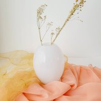 Vintage Oval Bubble Glass Vase. Modern Farmhouse White Minimalist Shelf Decor. Rustic Contemporary H | Etsy (US)