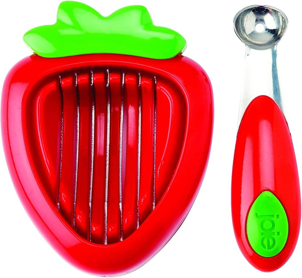 MSC International 87312 Joie Strawberry Hull and Slice, BPA free, FDA approved, 2-Piece Set, Red | Amazon (US)